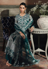 Rajbari - Sage Embroidered Hand Embellished Net - Celina