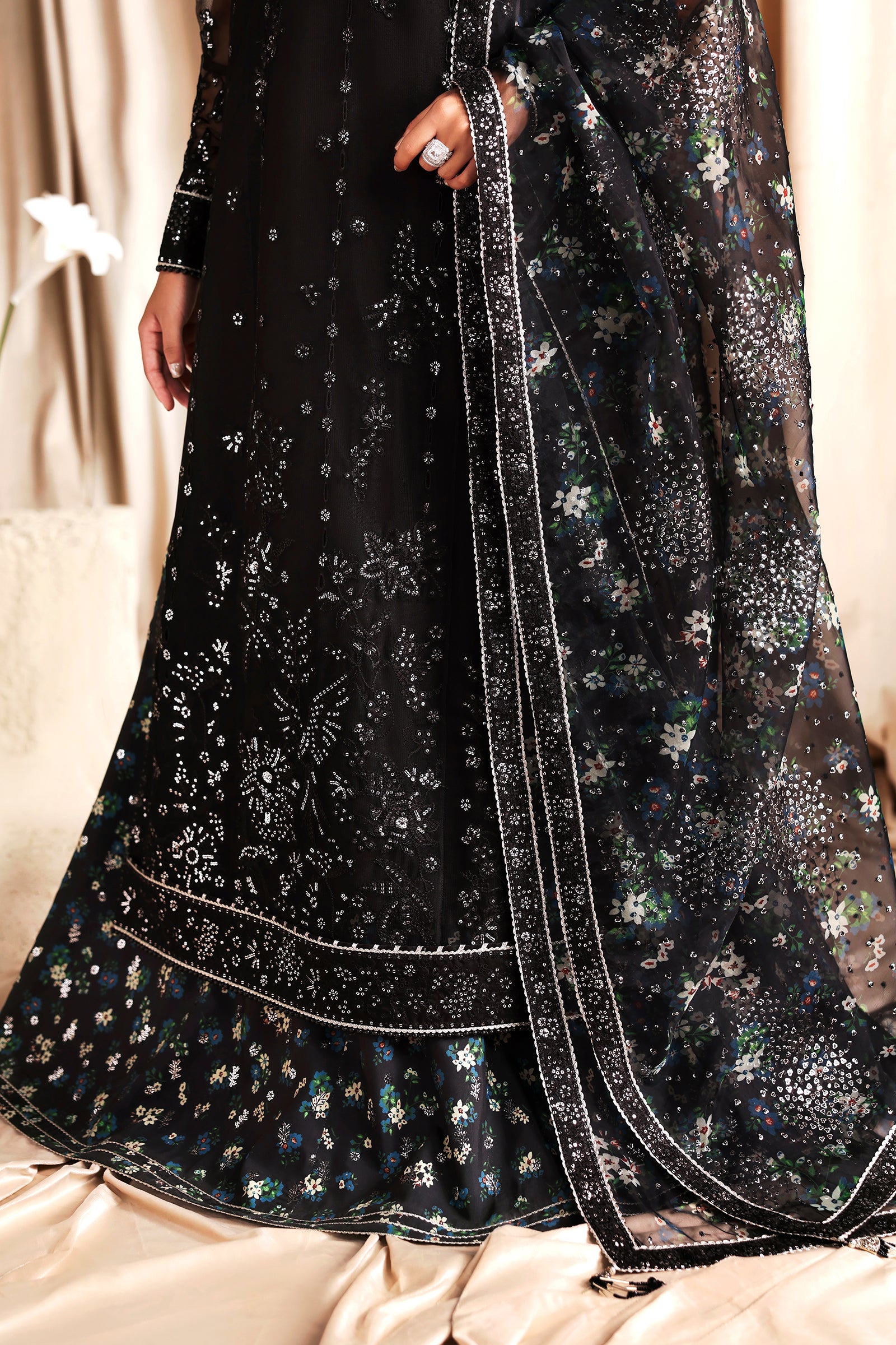 Zarif - Siraya - Embroidered Chiffon - Kavish