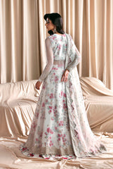 Zarif - Siraya - Embroidered Chiffon - Chashni
