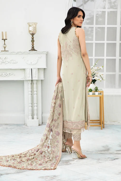 Zarif -  Embroidered Net - Flora
