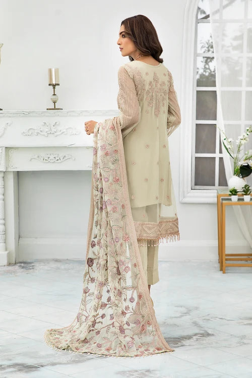 Zarif -  Embroidered Net - Flora