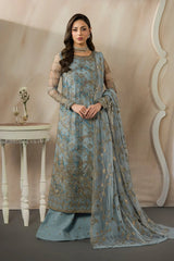 Zarif - Fasana - Embroidered Net - ZRF-PE-03 DAYAAR