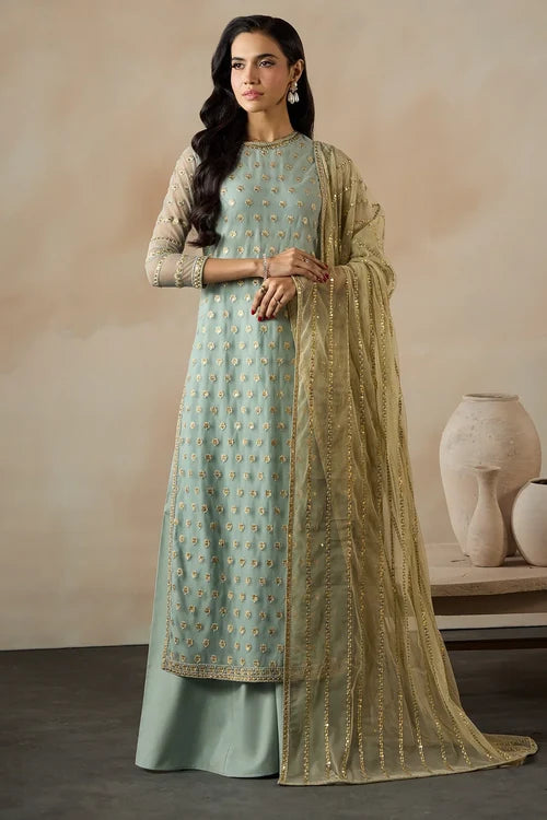 Zarif - Embroidered Net - Azhara