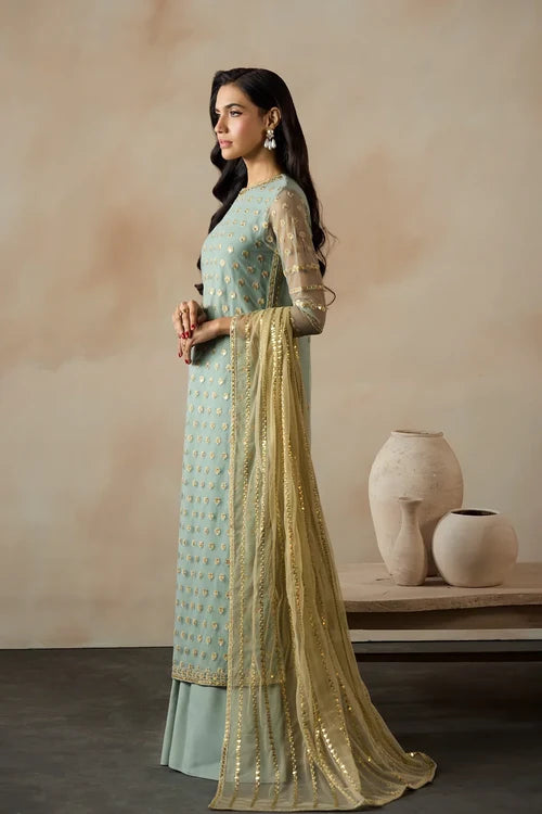 Zarif - Embroidered Net - Azhara