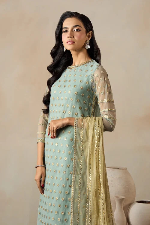 Zarif - Embroidered Net - Azhara
