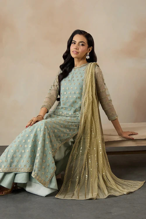 Zarif - Embroidered Net - Azhara