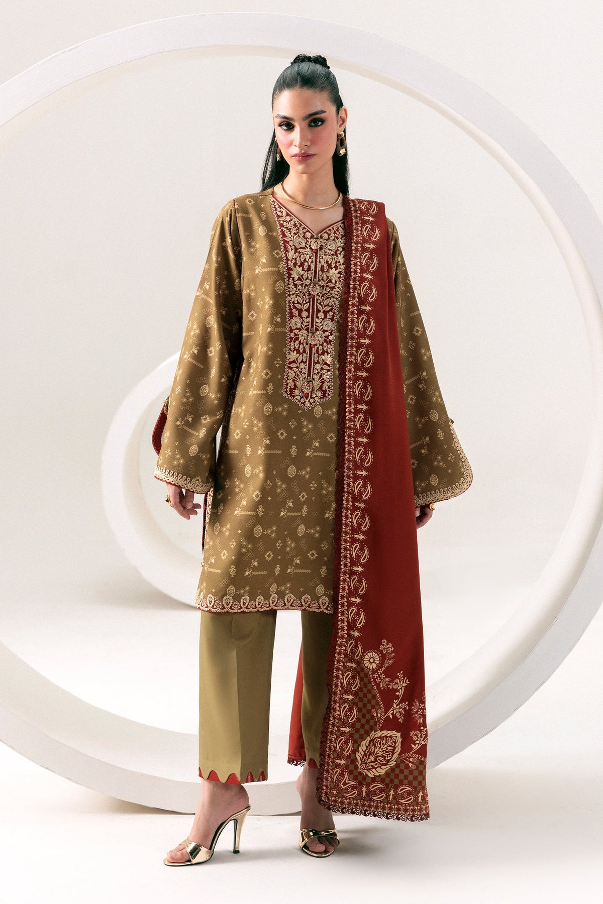 Qalamkar - QPrints Winter '26 - Linen - QPW-10 (B) Hafsa