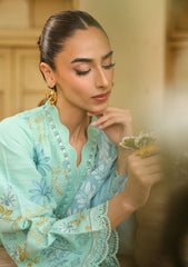Sahar - Embroidered Khaddar AW2-25-06 - Ocean Opal