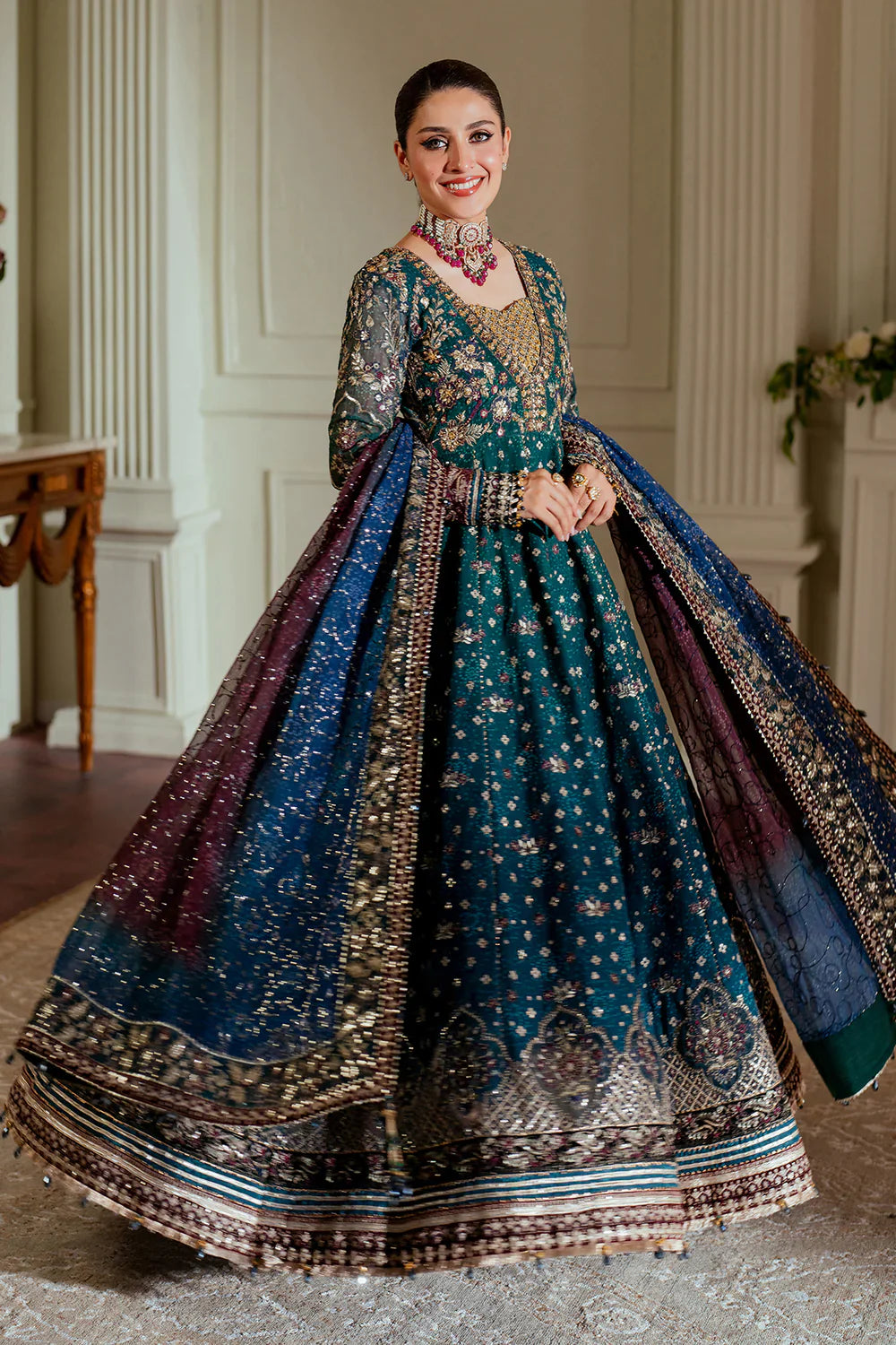 EMBROIDERED CHIFFON CH13-03