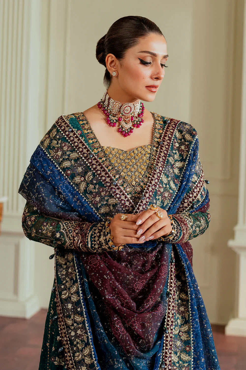 EMBROIDERED CHIFFON CH13-03
