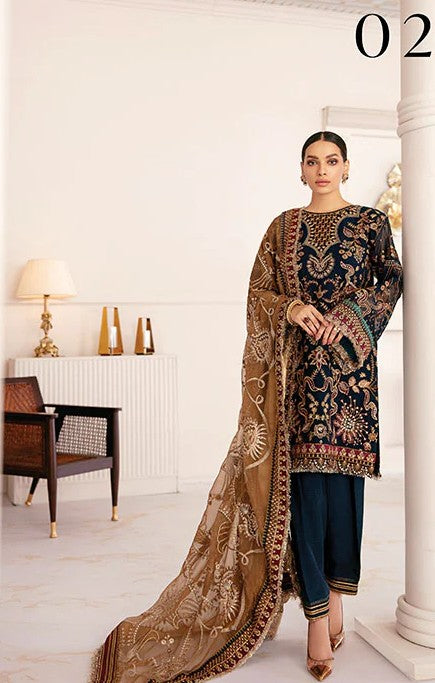 Embroidered Chiffon D-02