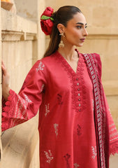 Sahar - Embroidered Khaddar AW2-25-07 - Vermilion Glow