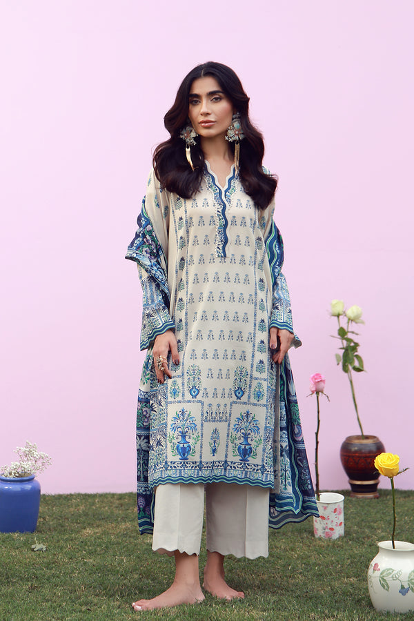 Indigo Cream Folk - 3PC