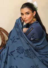 Sahar - Embroidered Khaddar AW2-25-05 - Azure Ash