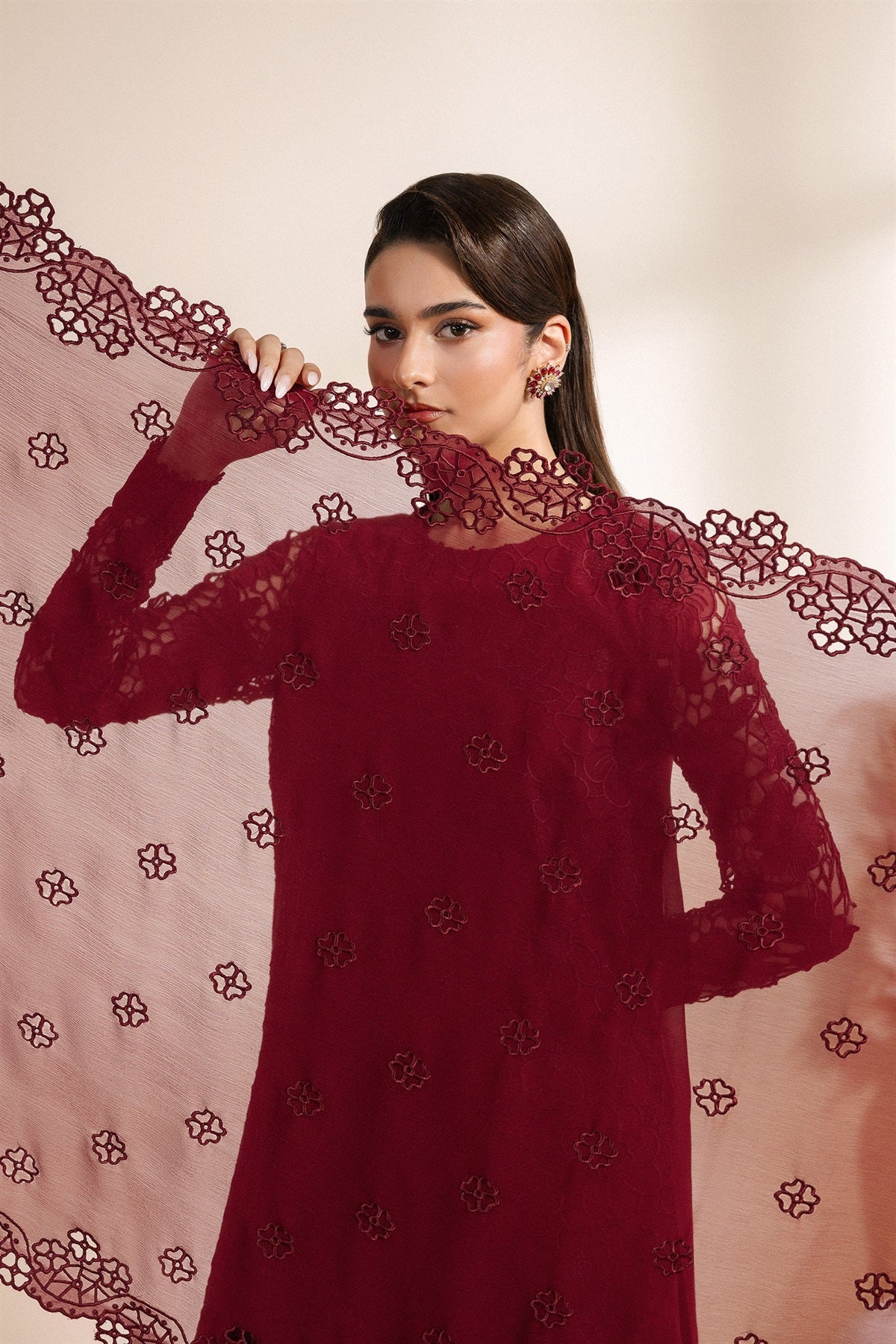 Zarif - Meraki - Embroidered Chiffon - Adaab