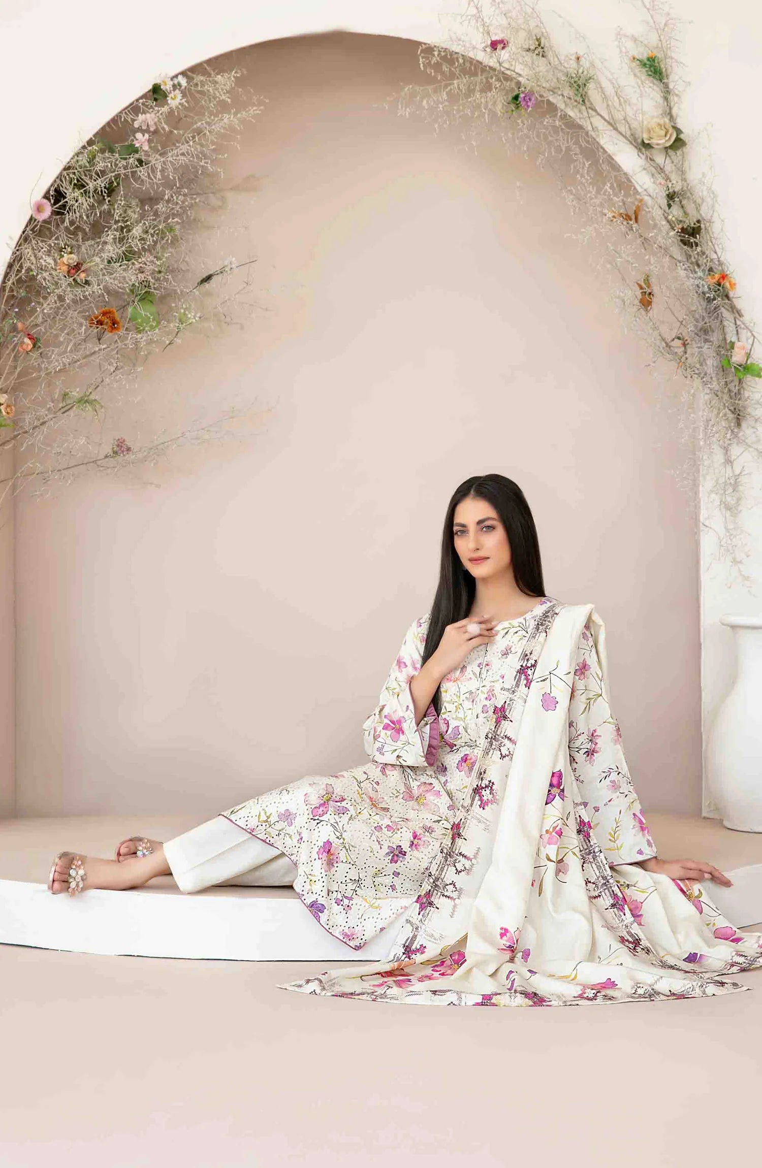Tawakkal - Abir Print Embroidered Viscose D-5359