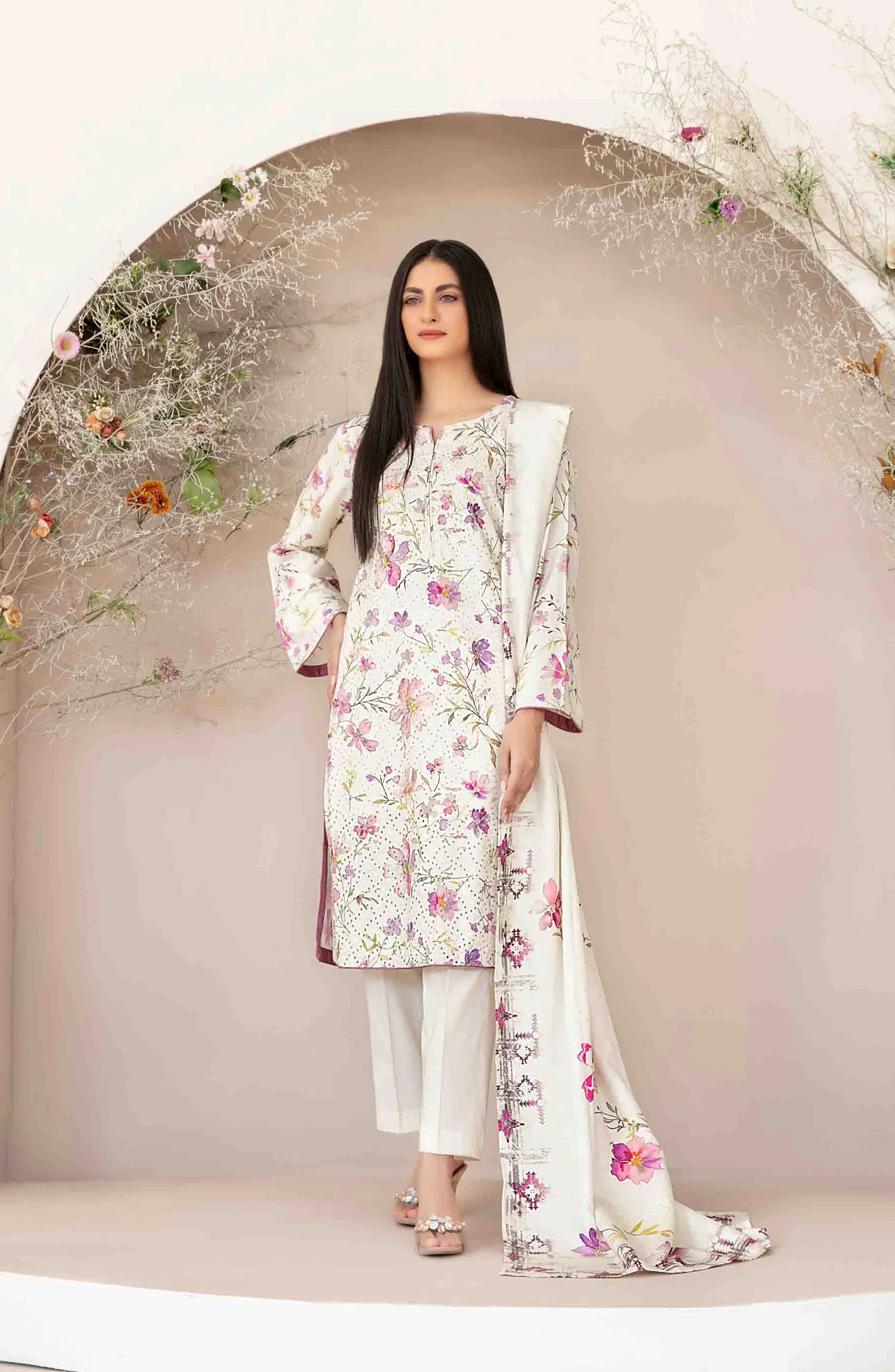 Tawakkal - Abir Print Embroidered Viscose D-5359