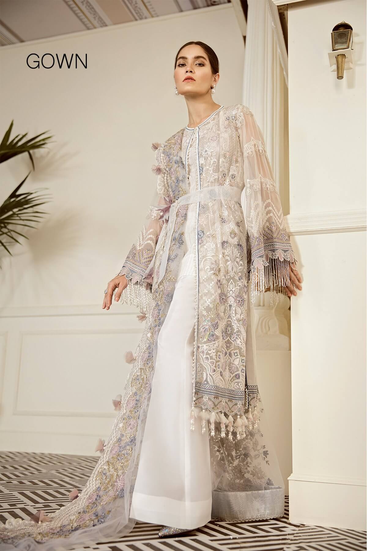 Baroque - Chantelle - Embroidered Chiffon 09-Pewter