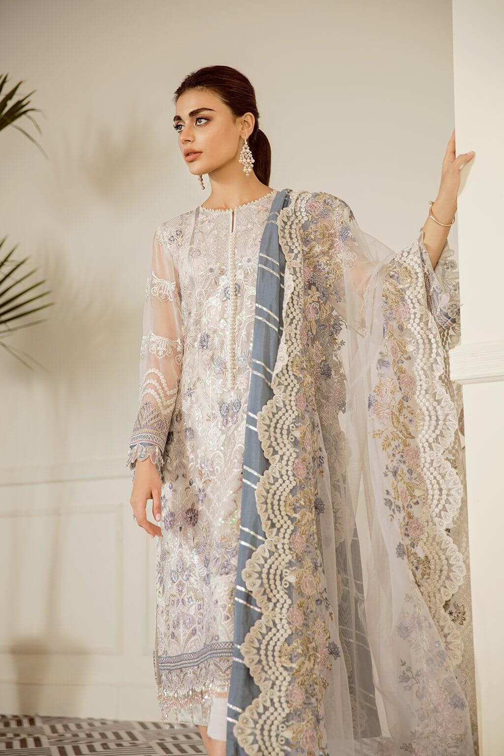 Baroque - Chantelle - Embroidered Chiffon 09-Pewter
