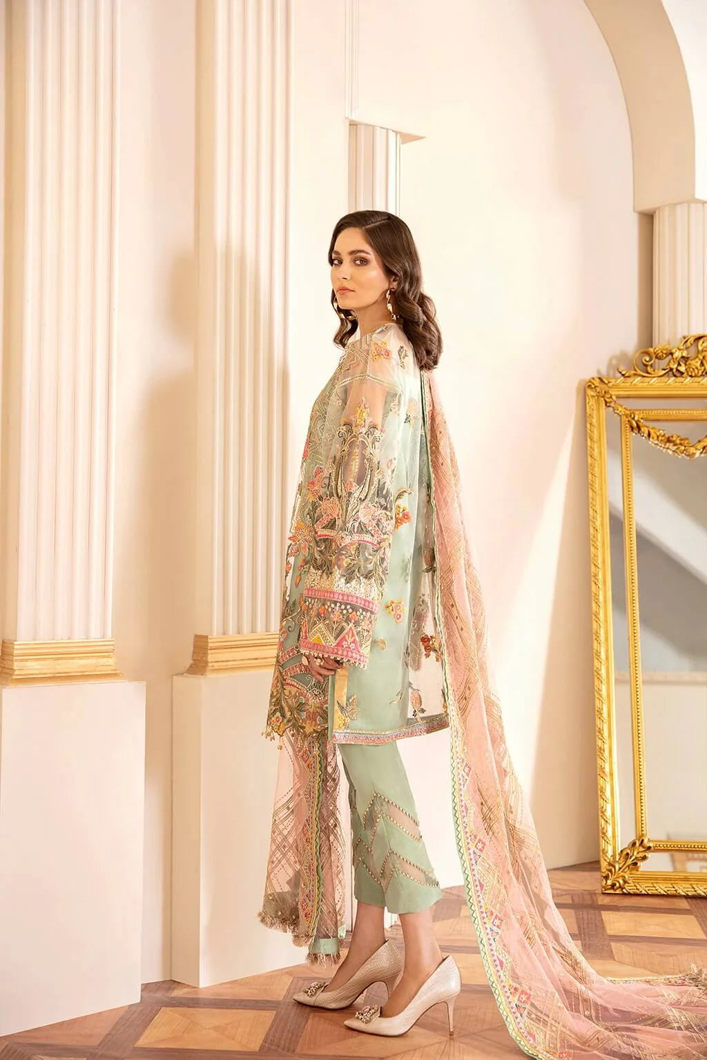 Baroque - Chantelle - Embroidered Chiffon D-01 Capri Sea