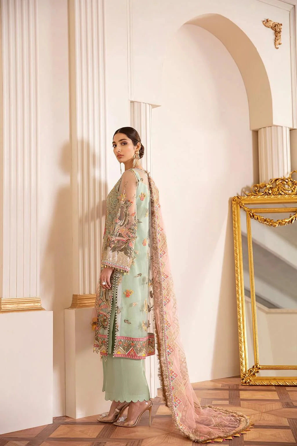 Baroque - Chantelle - Embroidered Chiffon D-01 Capri Sea