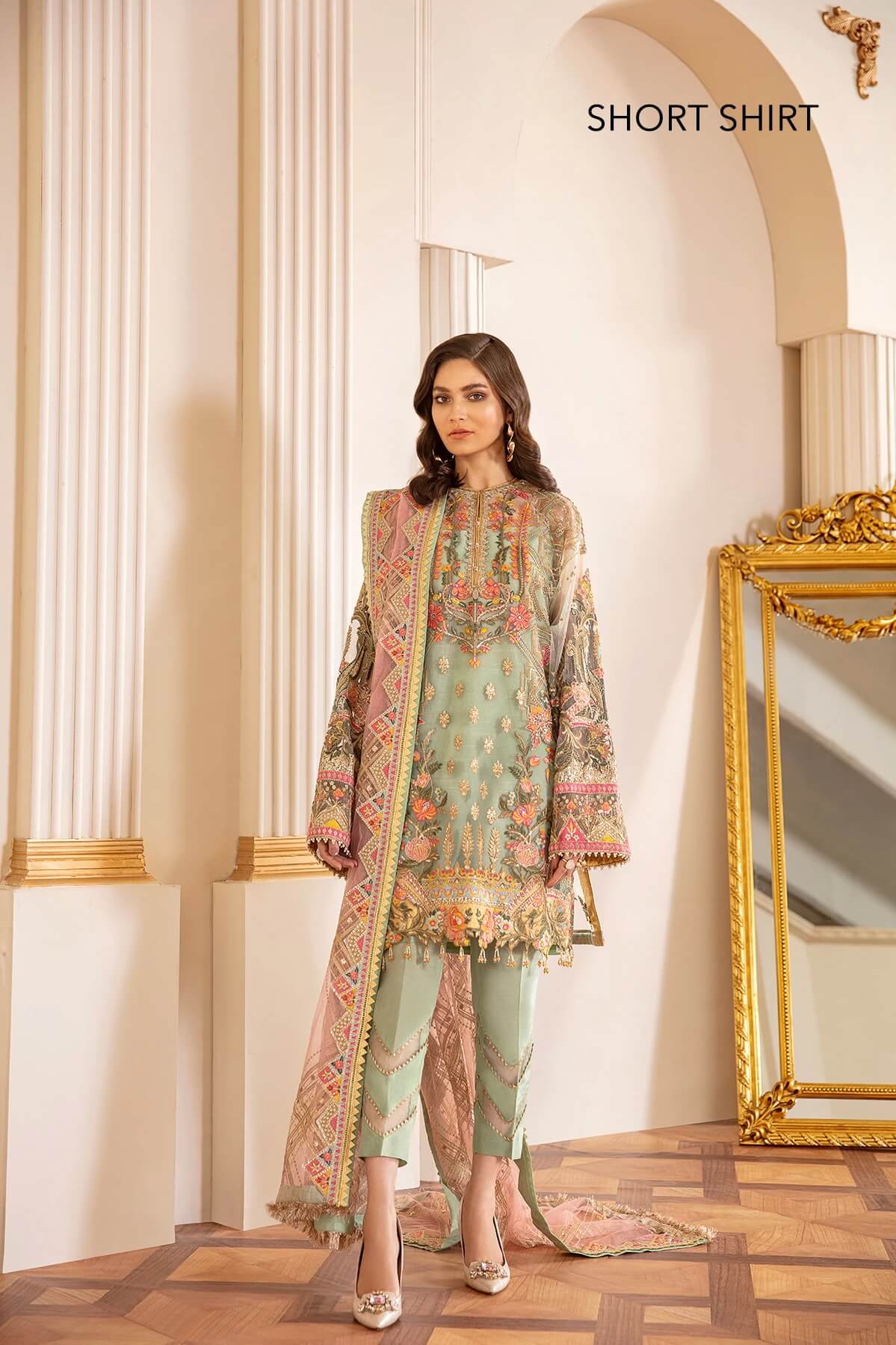 Baroque - Chantelle - Embroidered Chiffon D-01 Capri Sea