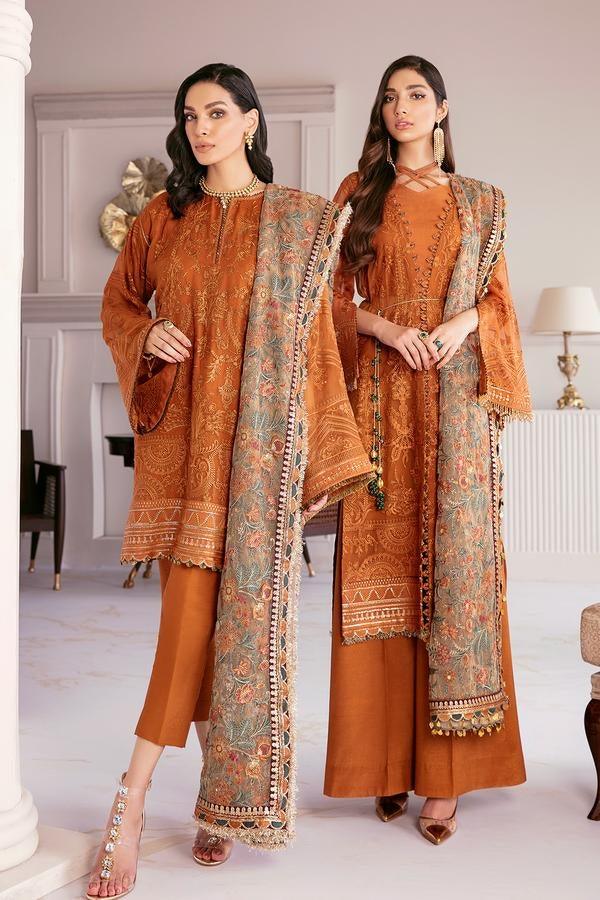 Baroque - Chantelle - Embroidered Chiffon BQ-08 Crystal Sugar