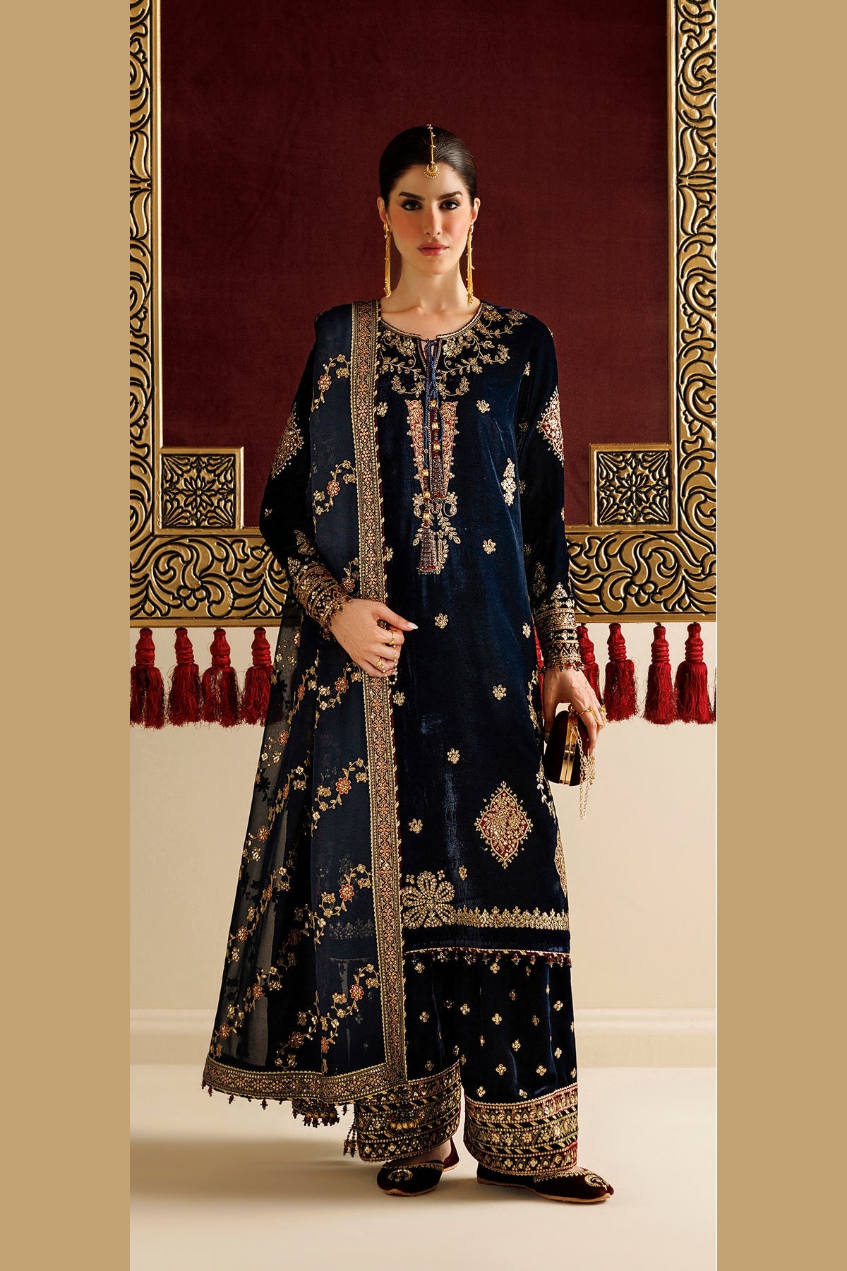 Jazmin Chandni Formals | Embroidered Velvet - CVF’26-D11