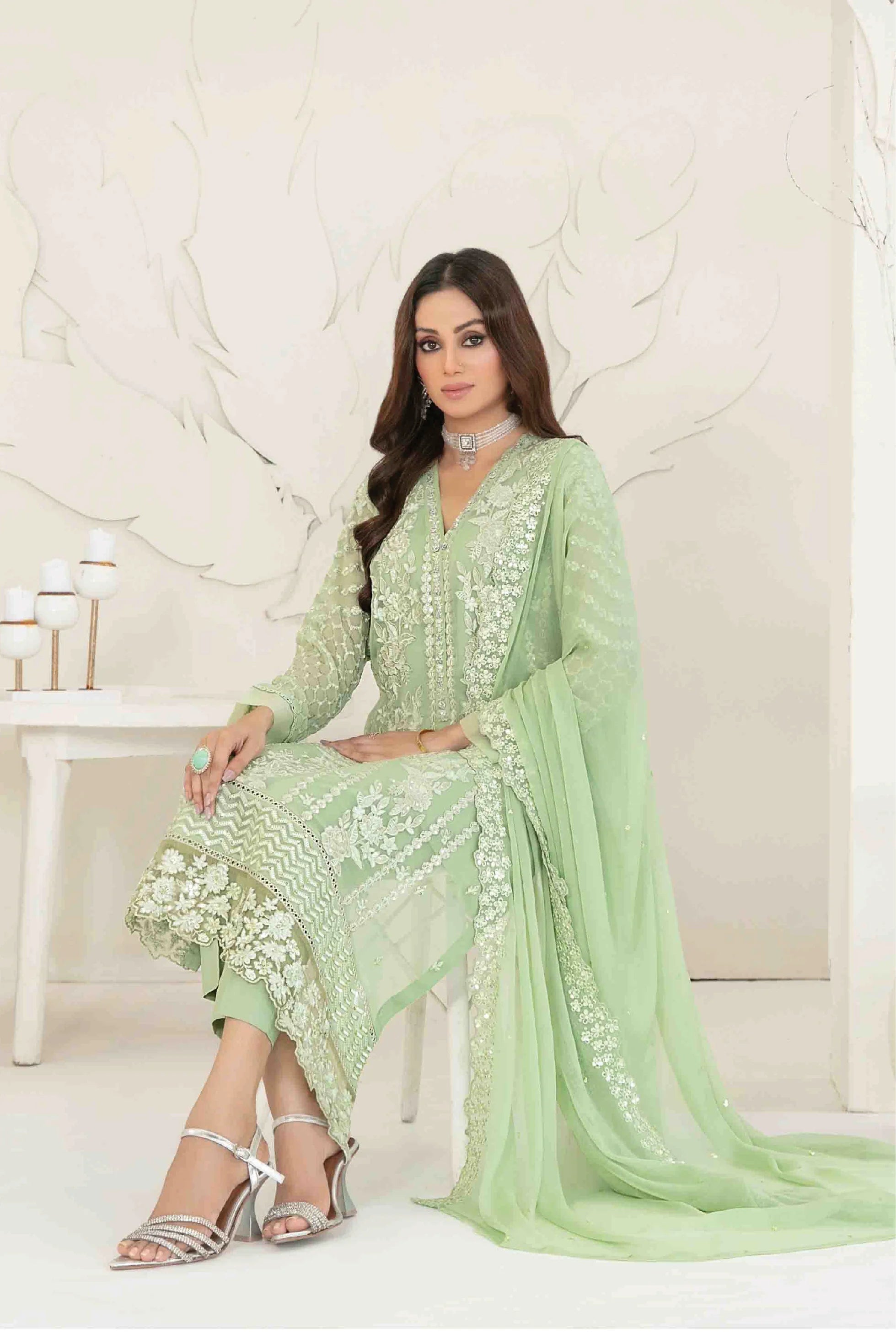 Tawakkal - Cala Embroidered Chiffon D-3739