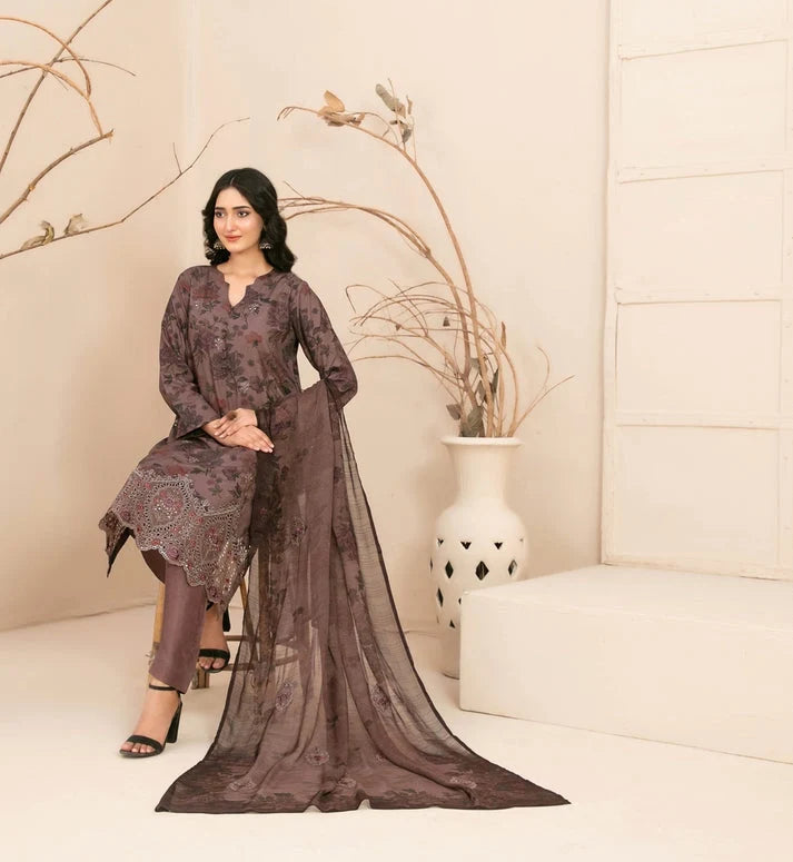Tawakkal - Alvira Embroidered Staple D-4858