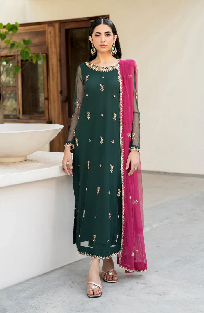 Zarif - Arzu - Embroidered Net - RAYA
