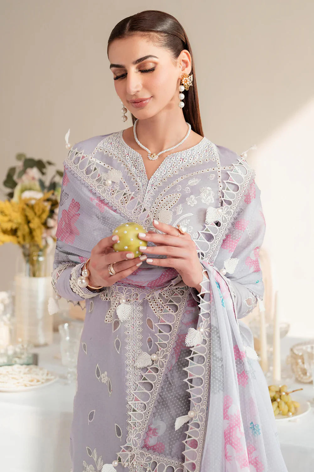 EMBROIDERED DOBBY LAWN IL25-D06