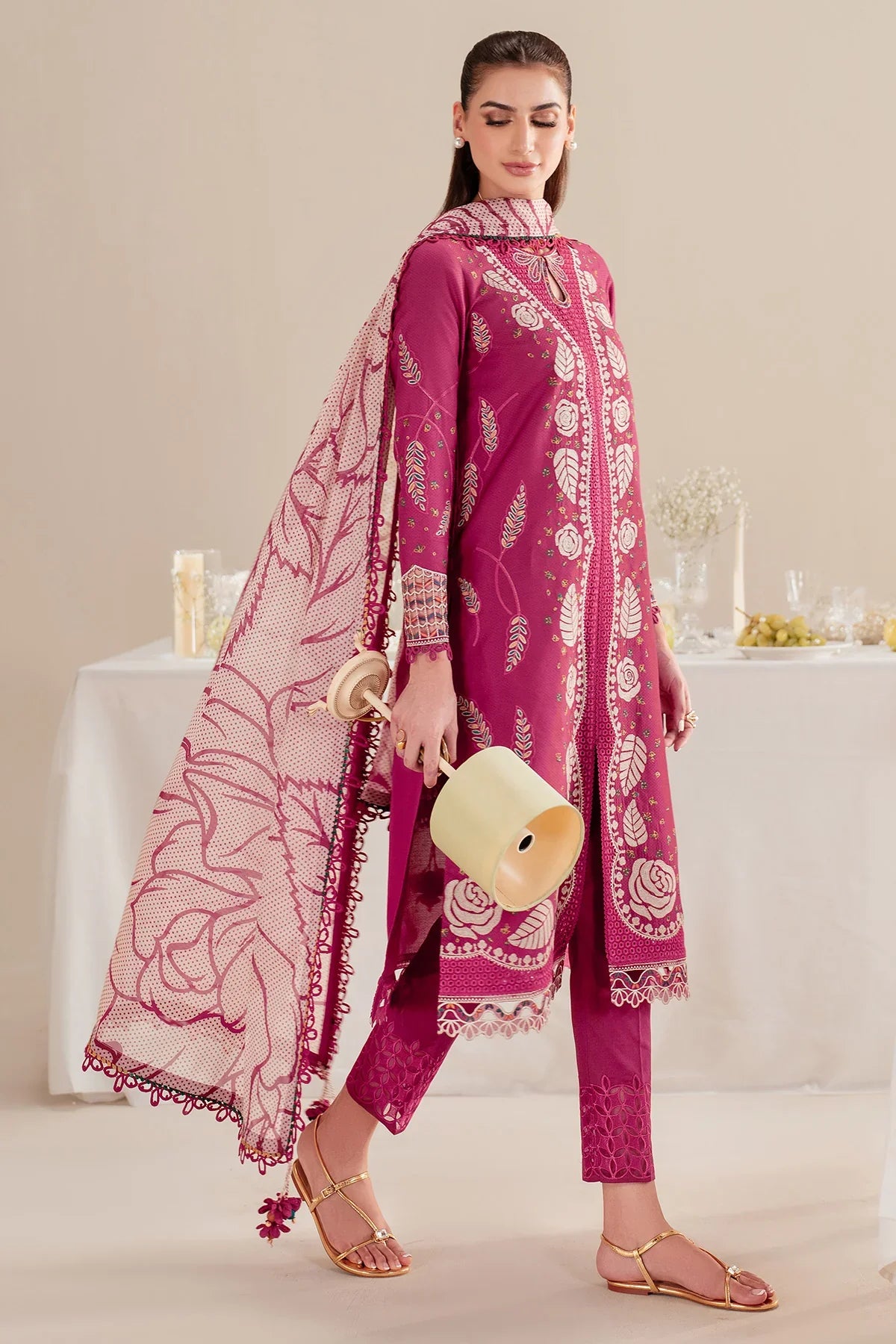 EMBROIDERED DOBBY LAWN IL25-D05