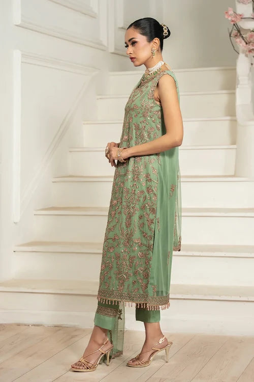 Zarif - Nafees - Embroidered Net - Asel