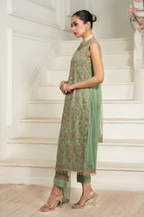 Zarif - Nafees - Embroidered Net - Asel
