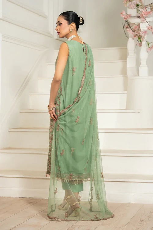 Zarif - Nafees - Embroidered Net - Asel