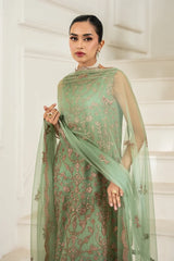 Zarif - Nafees - Embroidered Net - Asel