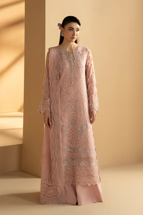 Lavish Premium - Purkashish - Embroidered Chiffon - Blush Rosé