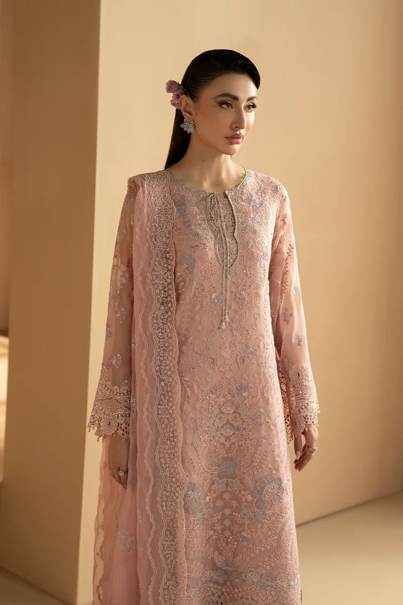 Lavish Premium - Purkashish - Embroidered Chiffon - Blush Rosé