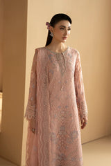 Lavish Premium - Purkashish - Embroidered Chiffon - Blush Rosé