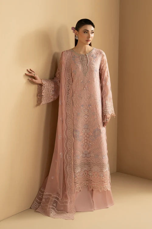 Lavish Premium - Purkashish - Embroidered Chiffon - Blush Rosé