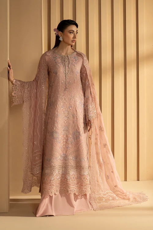 Lavish Premium - Purkashish - Embroidered Chiffon - Blush Rosé