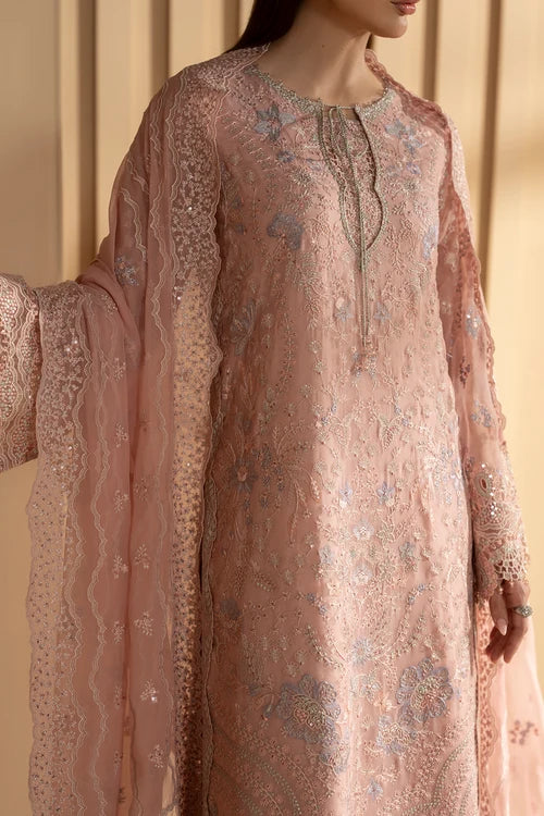 Lavish Premium - Purkashish - Embroidered Chiffon - Blush Rosé