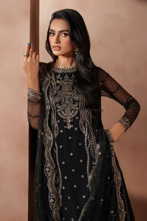 Zarif - Mahrosh - Embroidered Net - Ishaal