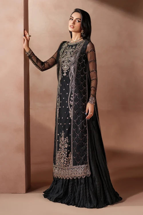 Zarif - Mahrosh - Embroidered Net - Ishaal