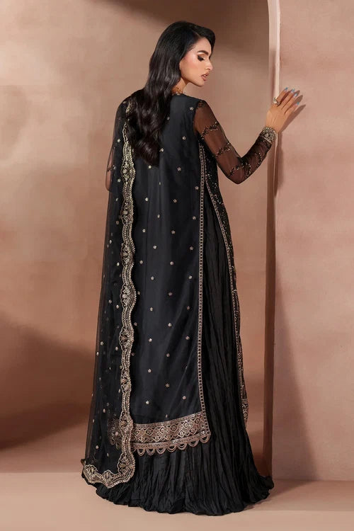 Zarif - Mahrosh - Embroidered Net - Ishaal