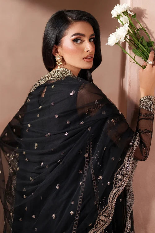 Zarif - Mahrosh - Embroidered Net - Ishaal