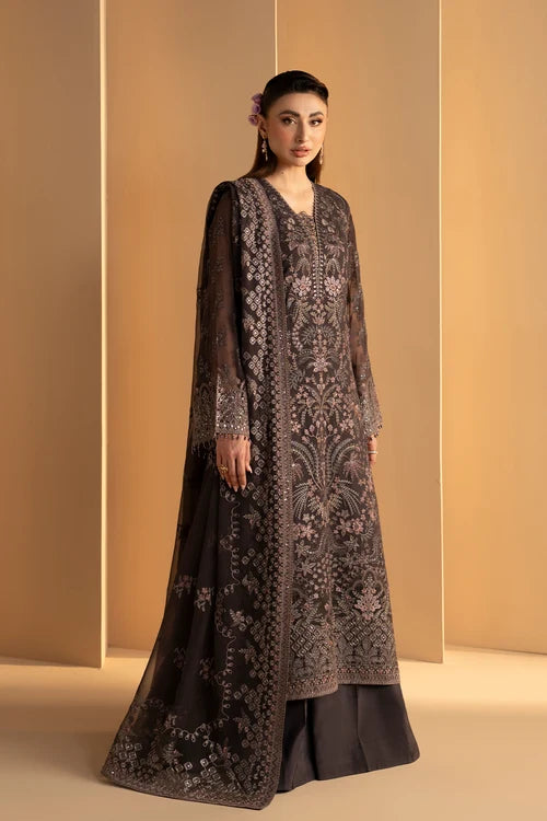 Lavish Premium - Purkashish - Embroidered Chiffon - Coco Noir