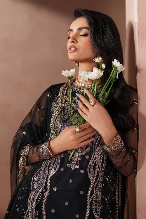 Zarif - Mahrosh - Embroidered Net - Ishaal