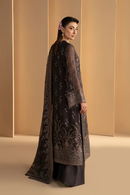 Lavish Premium - Purkashish - Embroidered Chiffon - Coco Noir